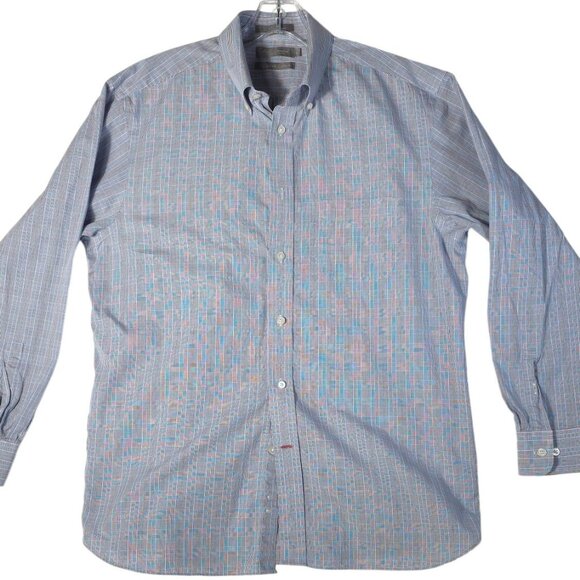 Daniel Cremieux Egyptian Cotton Men's Dress Shirts Large Tweed Design - Picture 2 of 8